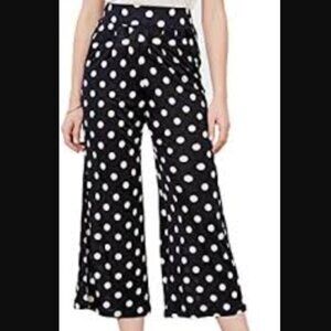 Wide Leg Pants with Ruffle Bottom